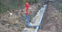 plaatsen bluswaterleidingen